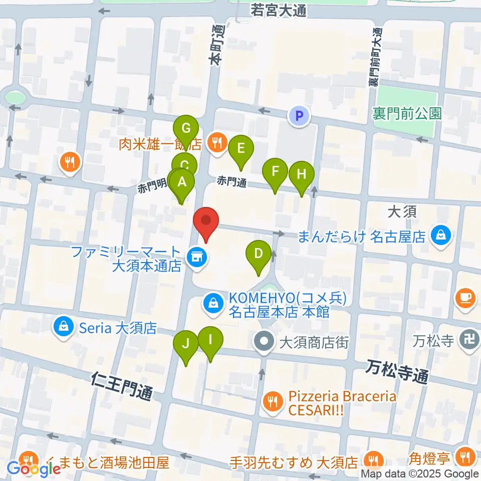 X-HALL ZEN周辺のカフェ一覧地図