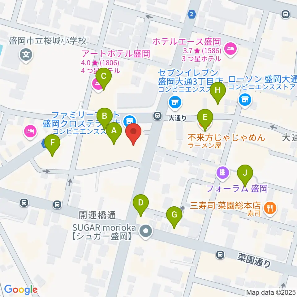 東山堂クロステラスセンター周辺のカフェ一覧地図