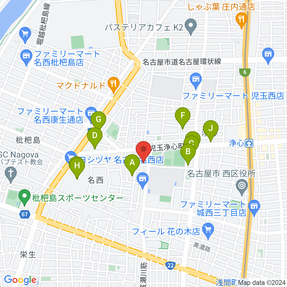 スタジオ・リリタ周辺のカフェ一覧地図