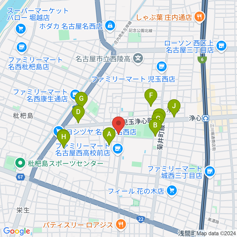 スタジオ・リリタ周辺のカフェ一覧地図