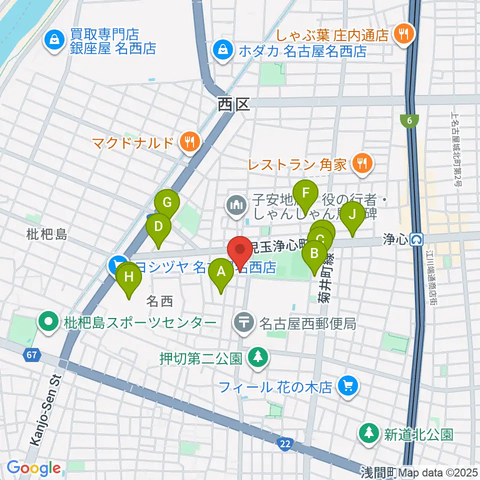 スタジオ・リリタ周辺のカフェ一覧地図