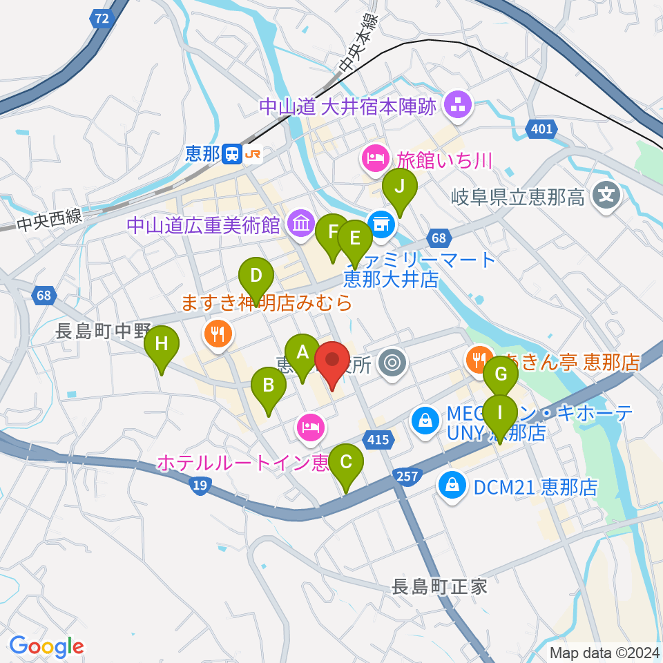 New Wave周辺のカフェ一覧地図