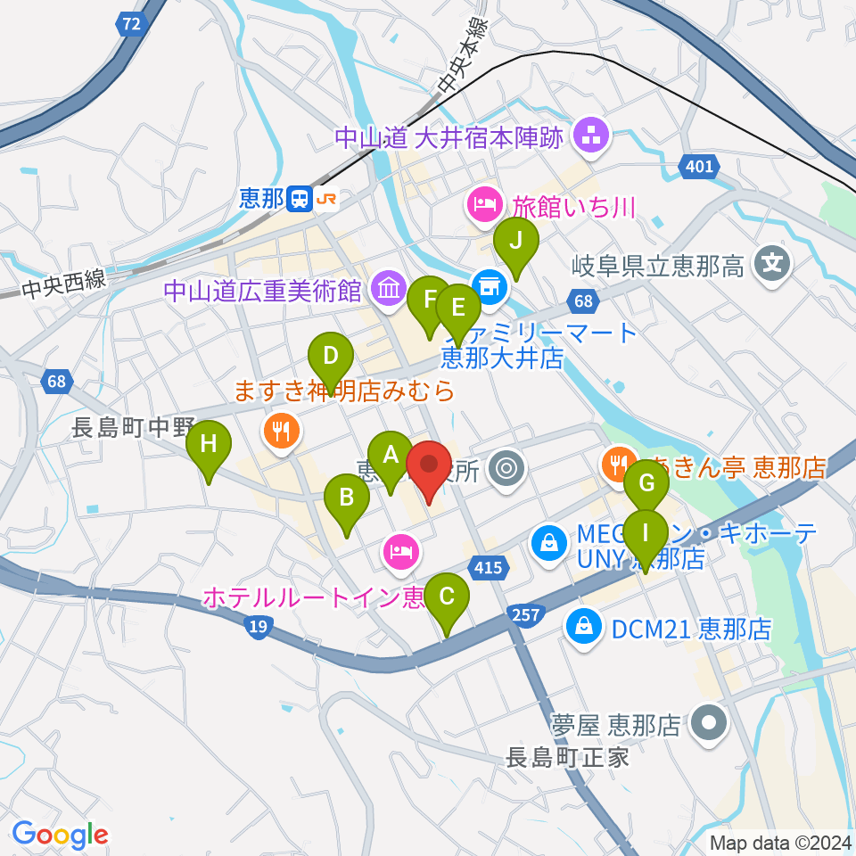 New Wave周辺のカフェ一覧地図