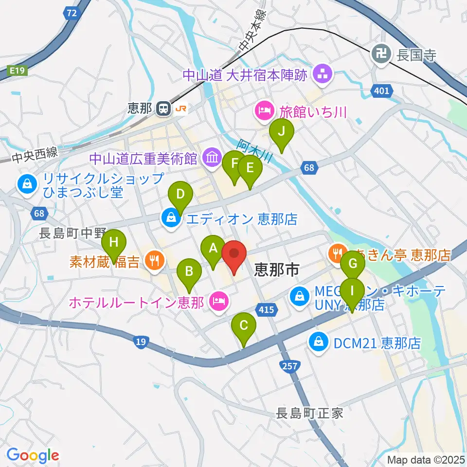 New Wave周辺のカフェ一覧地図
