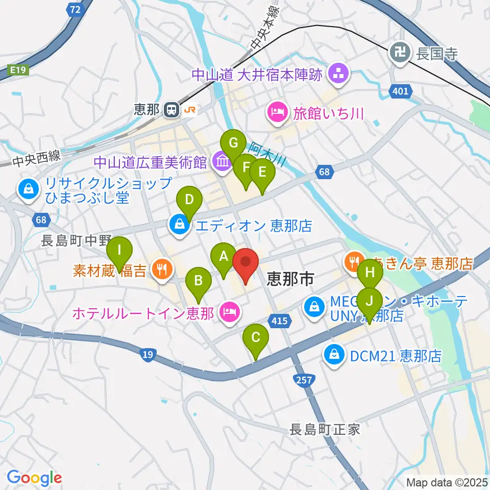 New Wave周辺のカフェ一覧地図