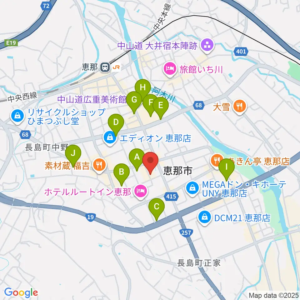 New Wave周辺のカフェ一覧地図