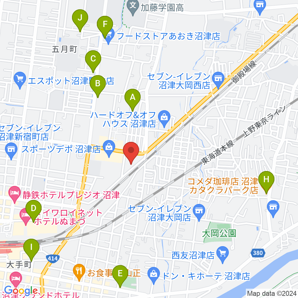 I.N.B record周辺のカフェ一覧地図