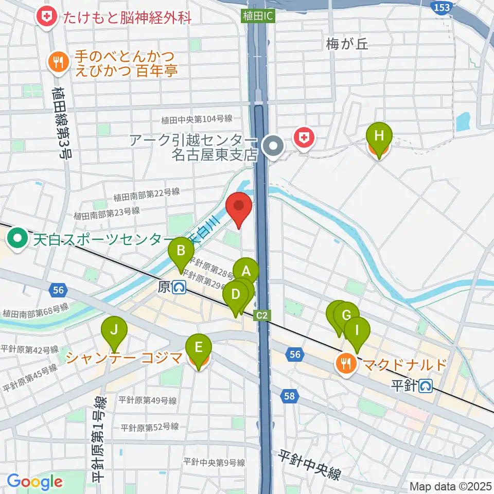 スタジオチャージ周辺のカフェ一覧地図