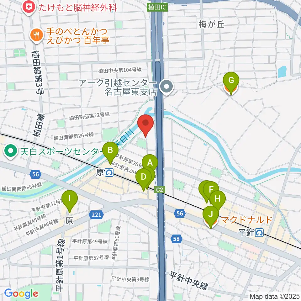 スタジオチャージ周辺のカフェ一覧地図