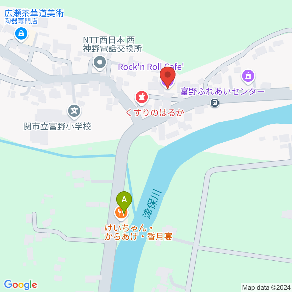 ロックンロールカフェ周辺のカフェ一覧地図