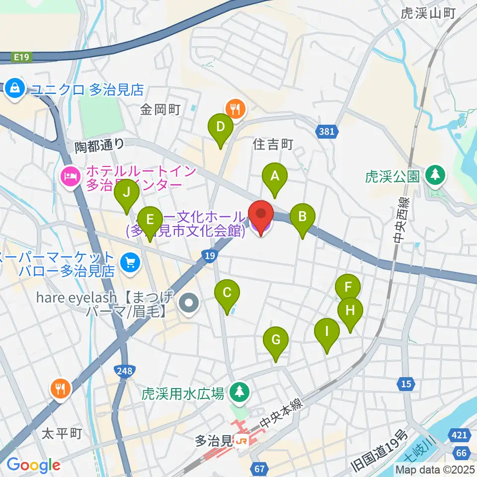 バロー文化ホール周辺のカフェ一覧地図