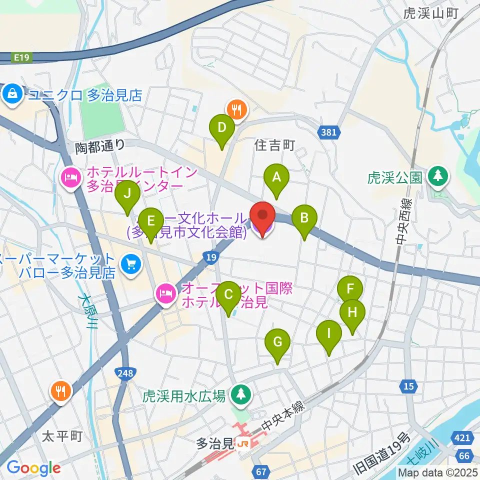 バロー文化ホール周辺のカフェ一覧地図