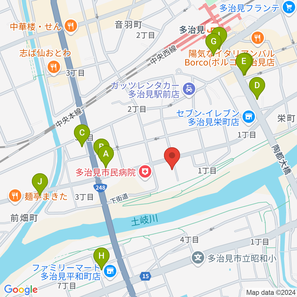 アートスペース ホリエ周辺のカフェ一覧地図