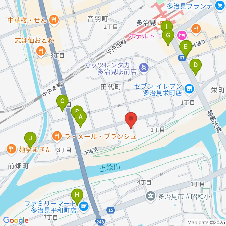 アートスペース ホリエ周辺のカフェ一覧地図