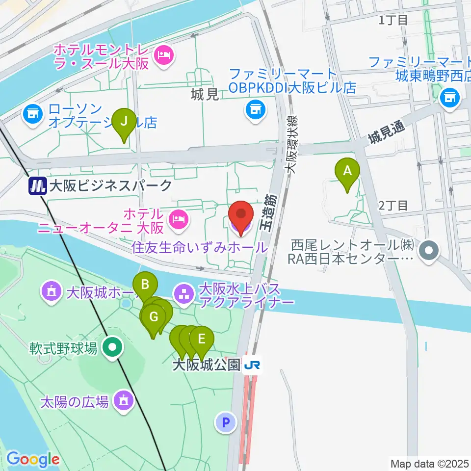 住友生命いずみホール周辺のカフェ一覧地図