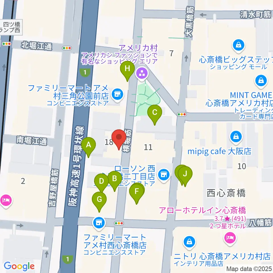 FANJ twice周辺のカフェ一覧地図