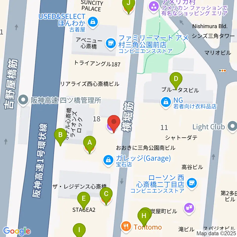 FANJ twice周辺のカフェ一覧地図