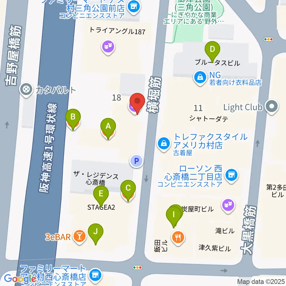 FANJ twice周辺のカフェ一覧地図