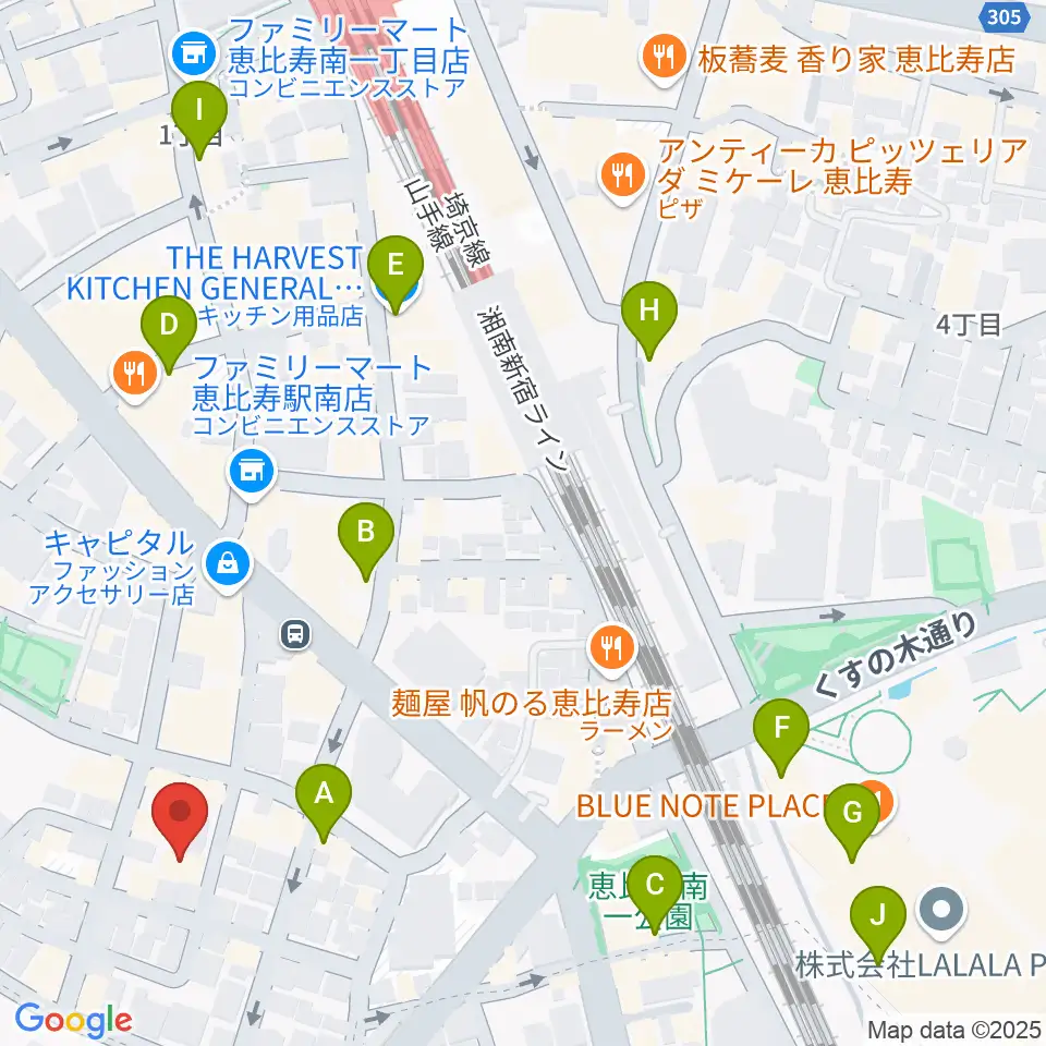 ATOゴスペル教室 恵比寿本校周辺のカフェ一覧地図