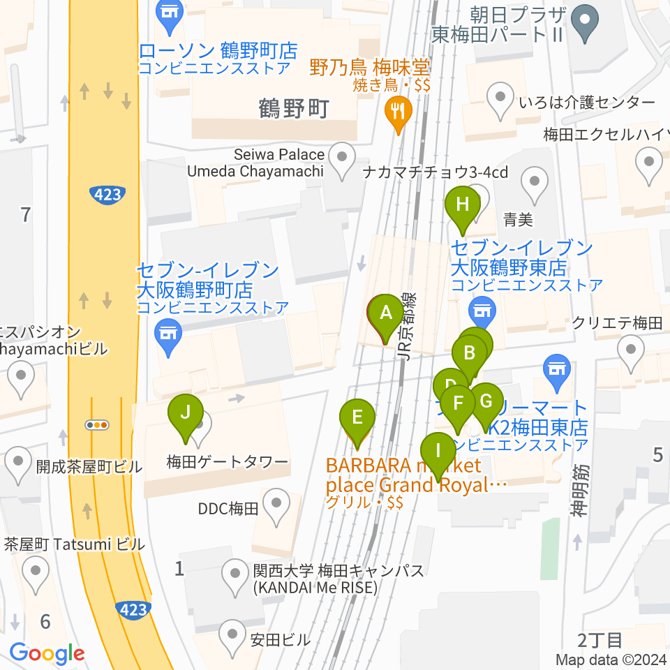 NOON+CAFE周辺のカフェ一覧地図