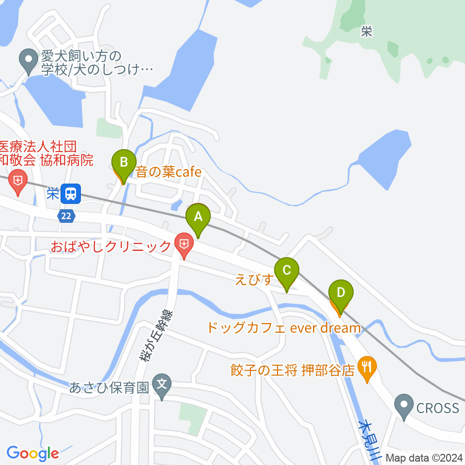 神戸スイングヴィル周辺のカフェ一覧地図