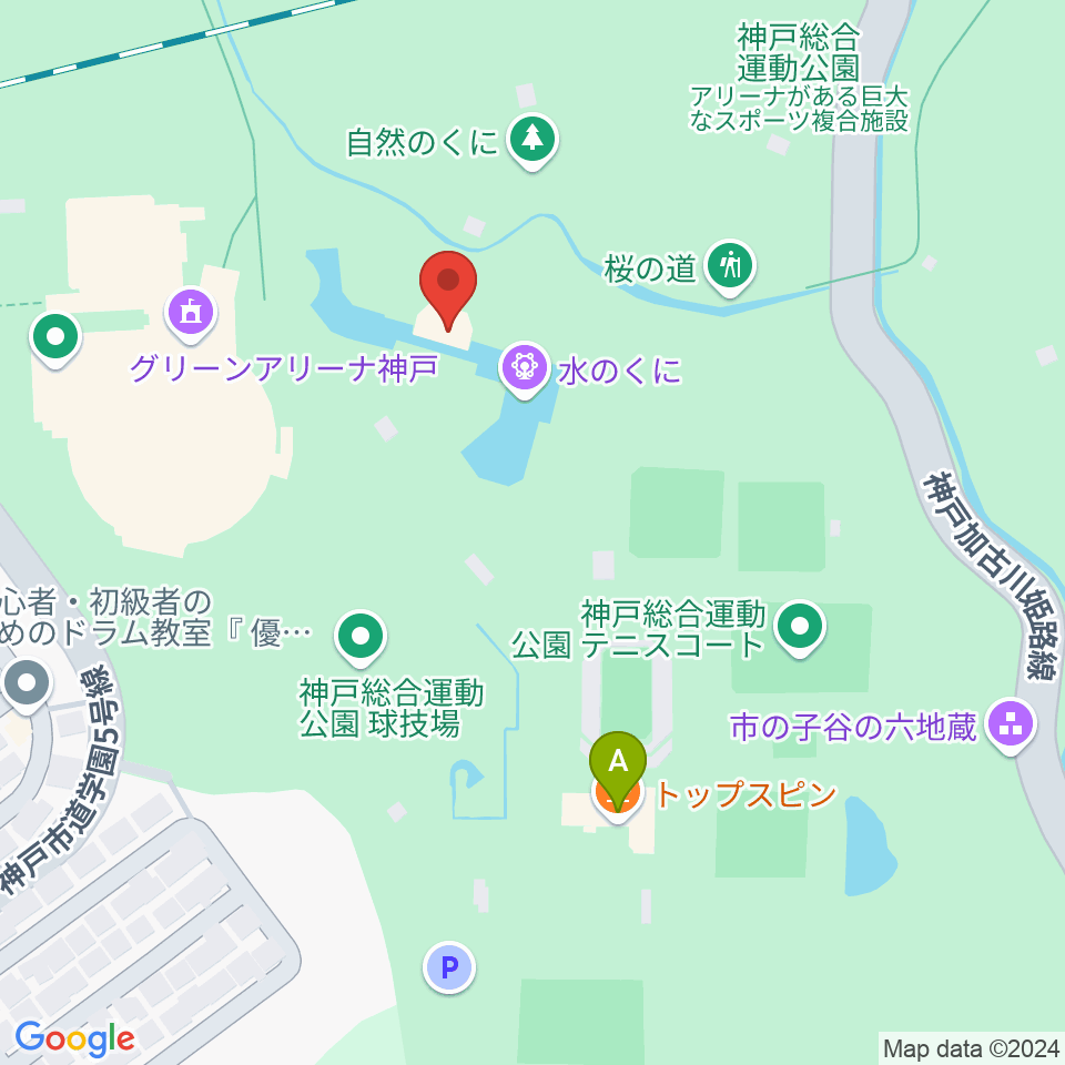 神戸総合運動公園 野外ステージ周辺のカフェ一覧地図