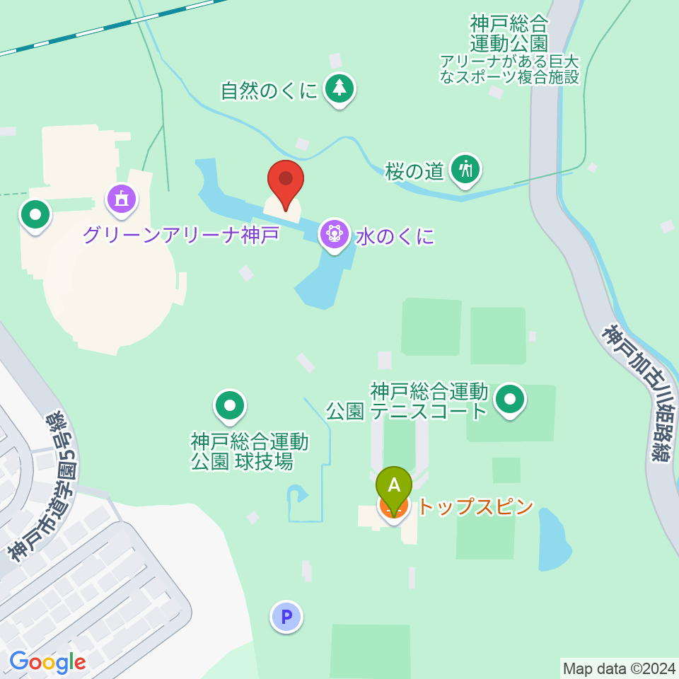 神戸総合運動公園 野外ステージ周辺のカフェ一覧地図