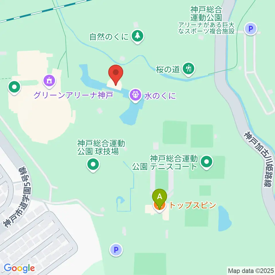 神戸総合運動公園 野外ステージ周辺のカフェ一覧地図