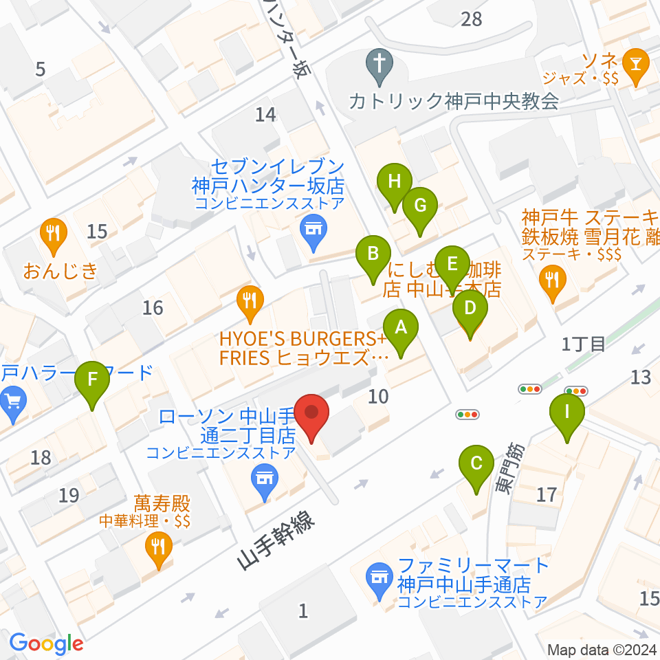 reggae bar JAMDUNG周辺のカフェ一覧地図