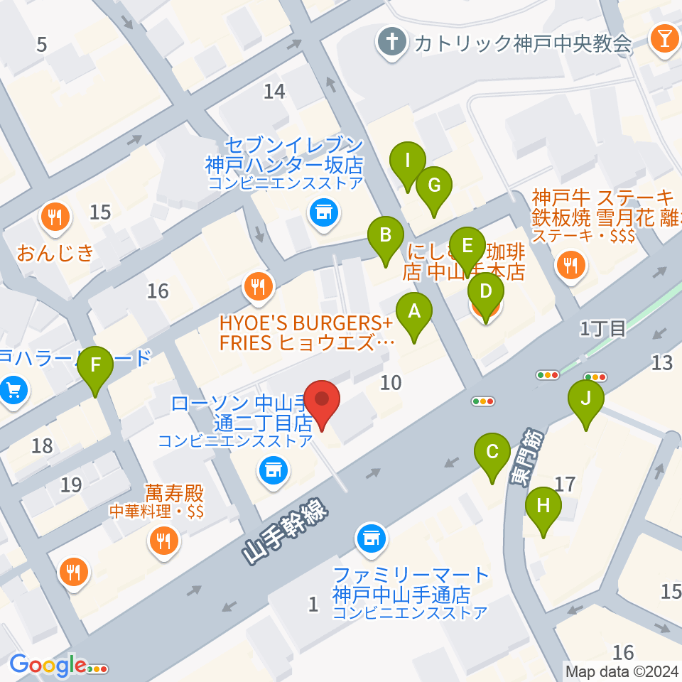 reggae bar JAMDUNG周辺のカフェ一覧地図