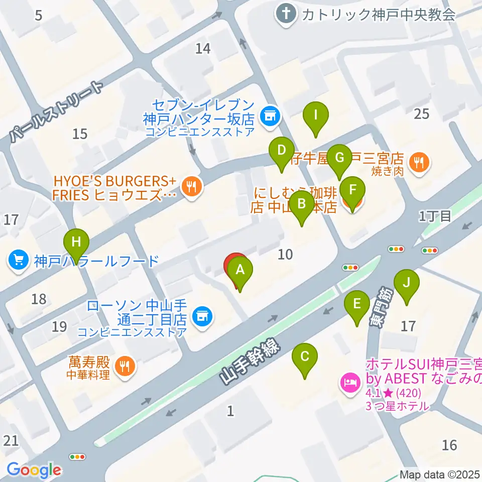 reggae bar JAMDUNG周辺のカフェ一覧地図