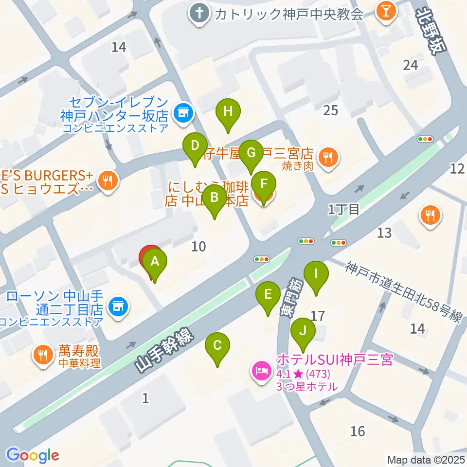 reggae bar JAMDUNG周辺のカフェ一覧地図