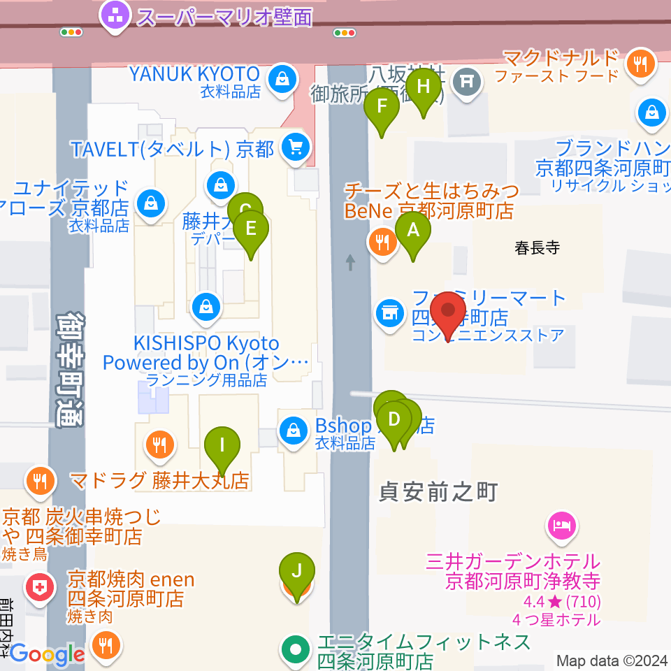 都雅都雅 トガトガ周辺のカフェ一覧地図