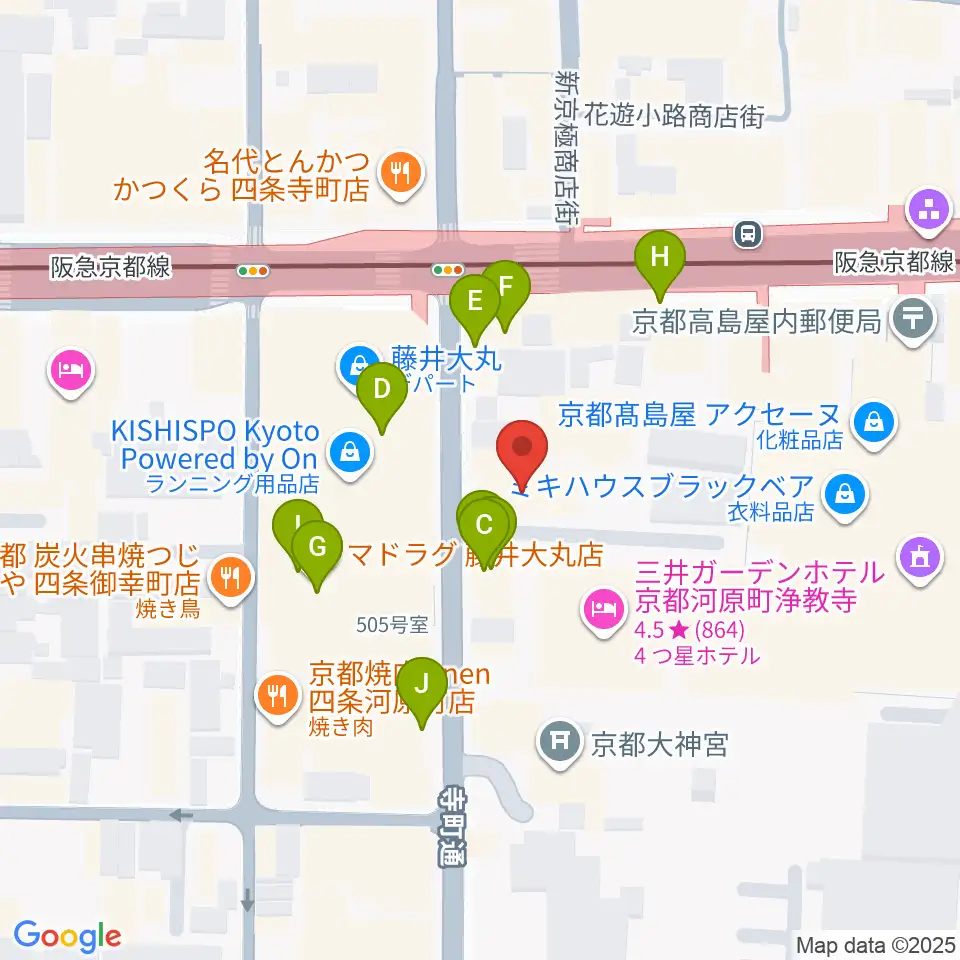 都雅都雅 トガトガ周辺のカフェ一覧地図