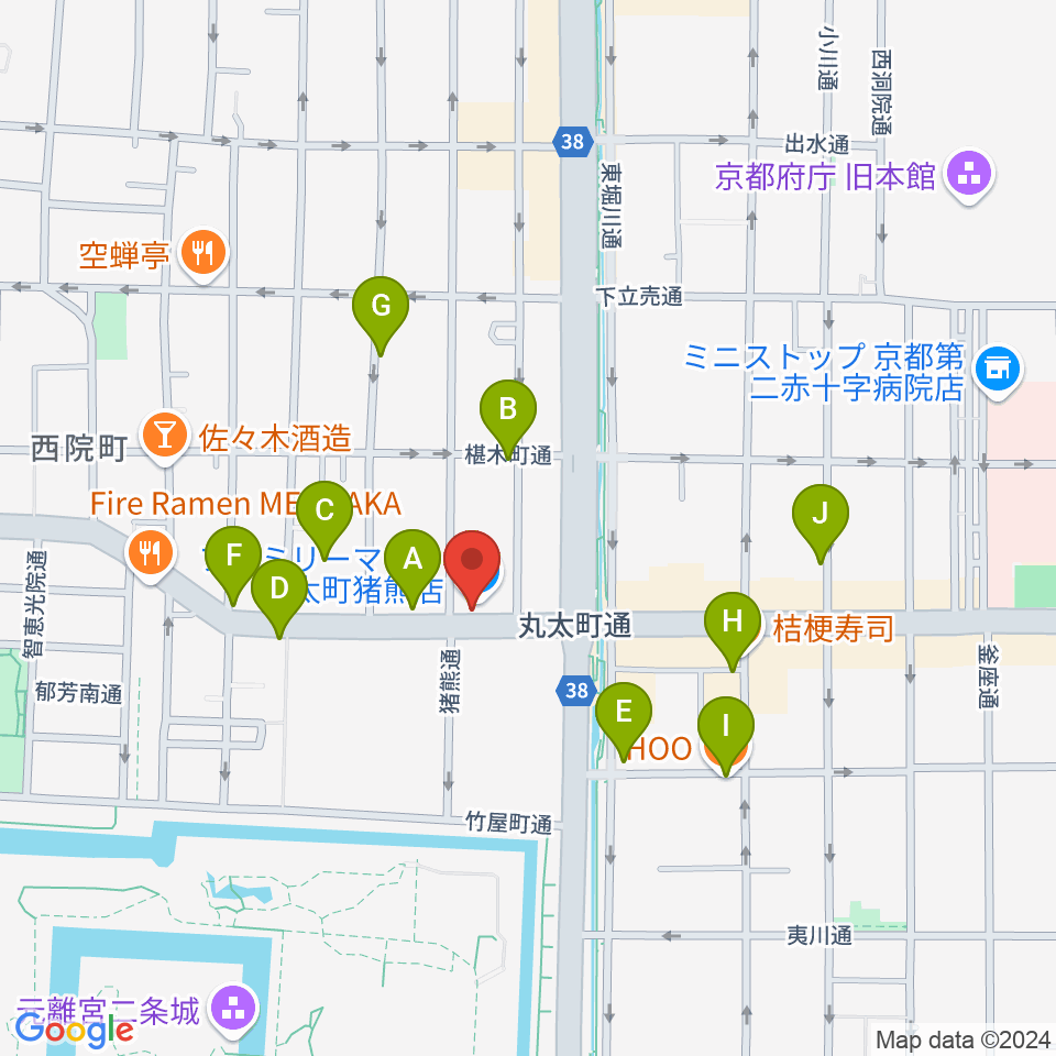 京都AFTER BEAT周辺のカフェ一覧地図