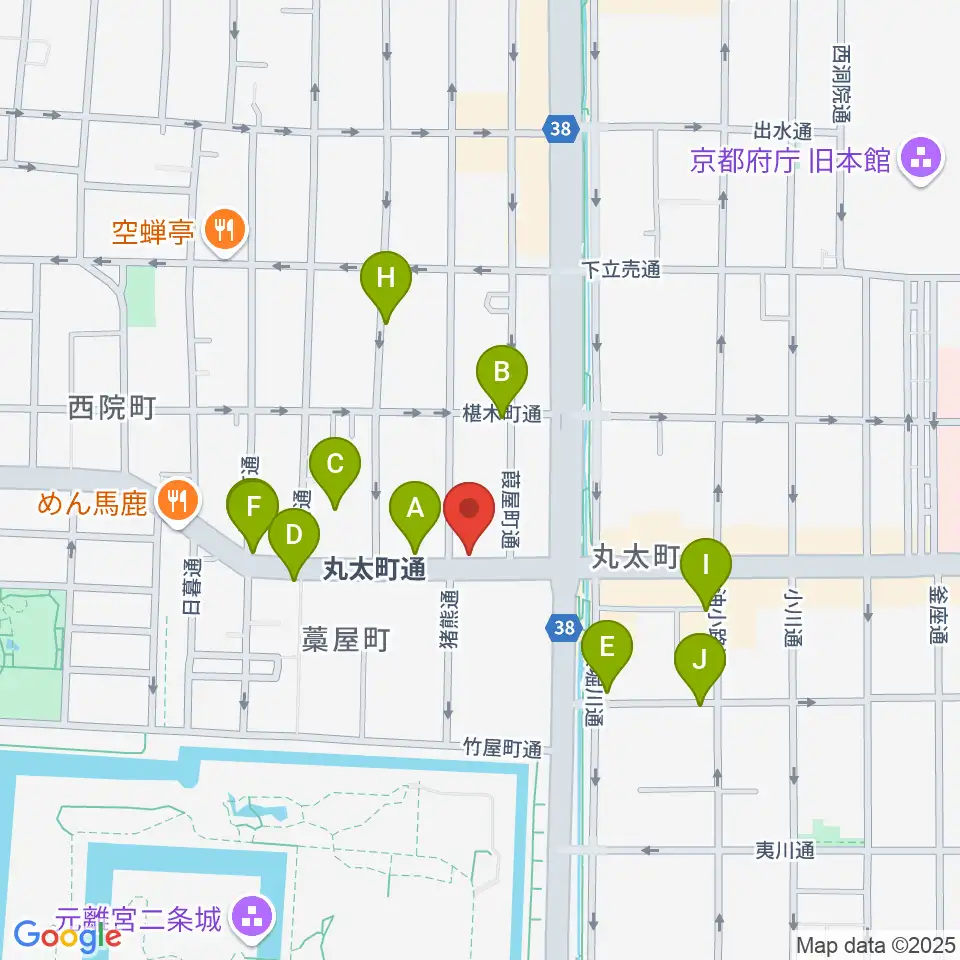 京都AFTER BEAT周辺のカフェ一覧地図