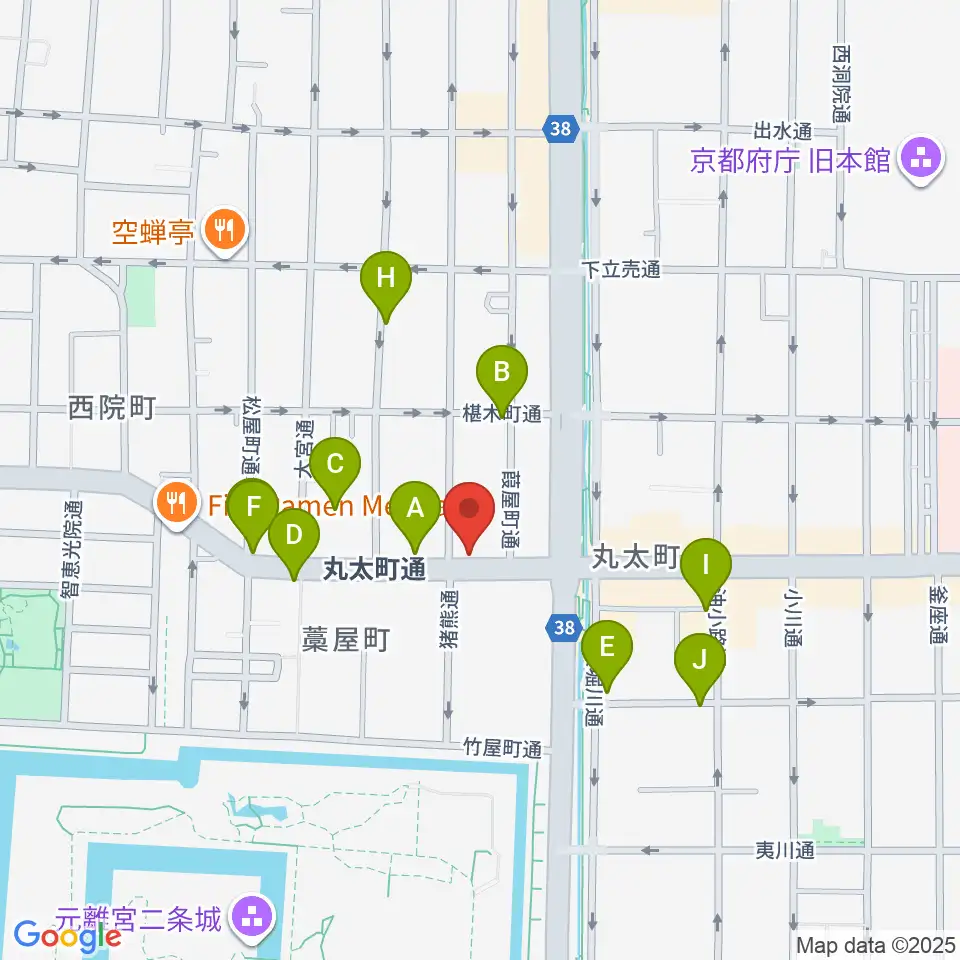 京都AFTER BEAT周辺のカフェ一覧地図