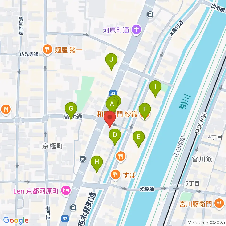 京都アークデュウ周辺のカフェ一覧地図
