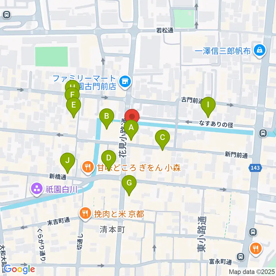 JAZZ LIVE CANDY周辺のカフェ一覧地図