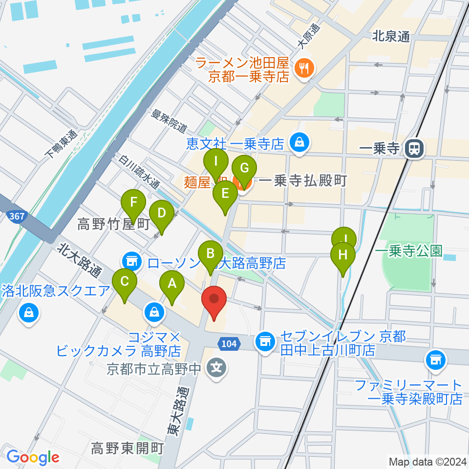 わからん屋II周辺のカフェ一覧地図