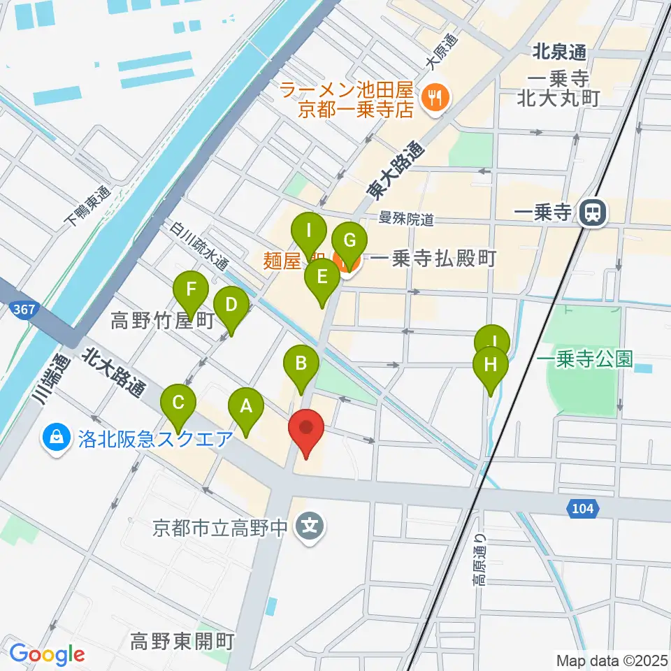 わからん屋II周辺のカフェ一覧地図