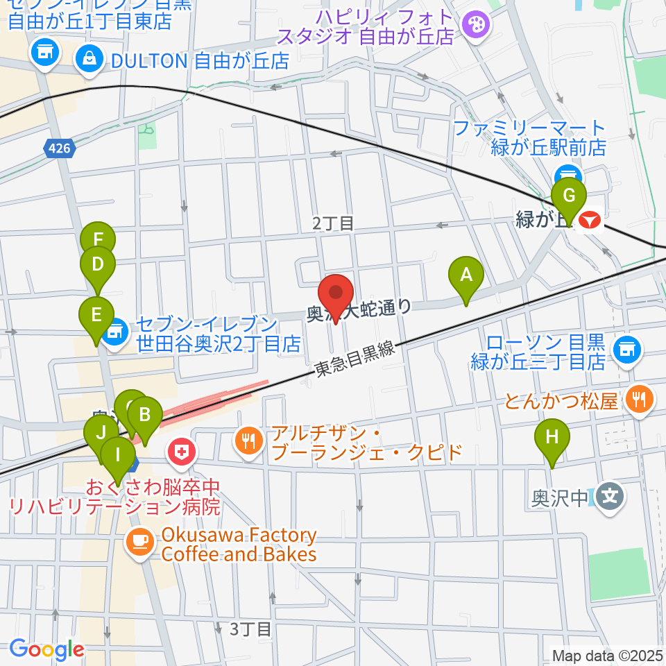 パストラルサウンド周辺のカフェ一覧地図