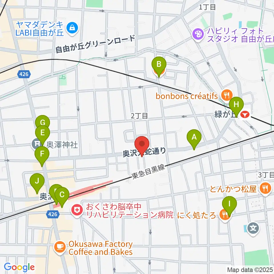 パストラルサウンド周辺のカフェ一覧地図