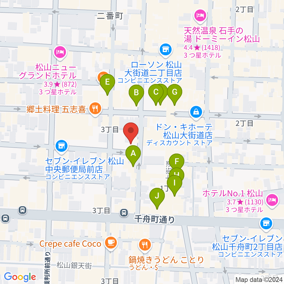 スタジオ OWL周辺のカフェ一覧地図