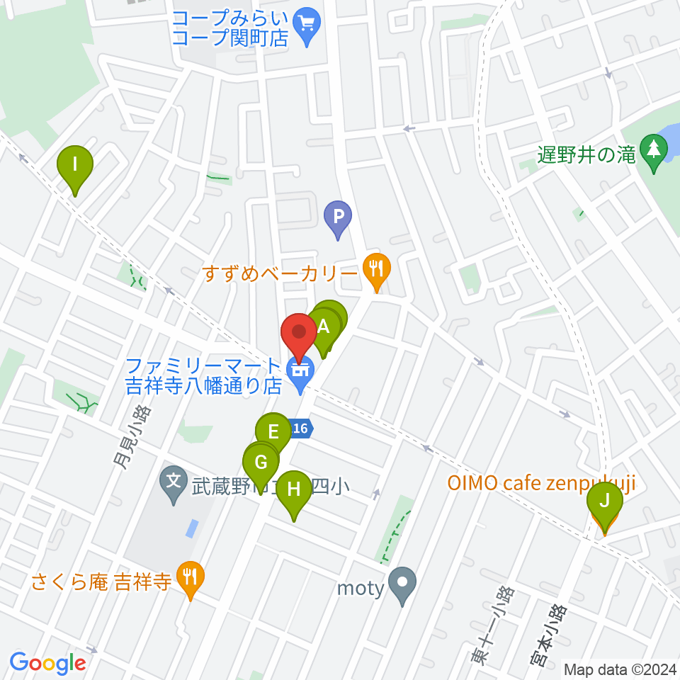 Recording Studio GOATEE周辺のカフェ一覧地図