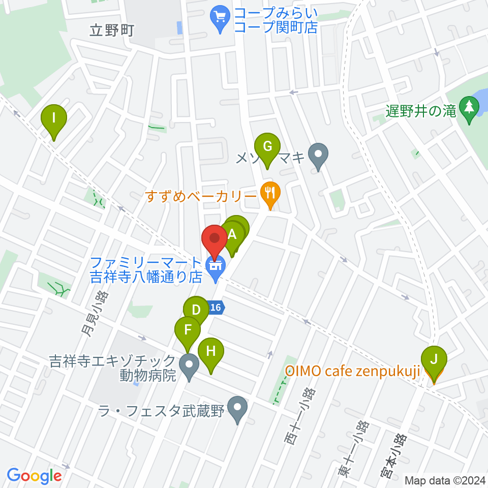 Recording Studio GOATEE周辺のカフェ一覧地図