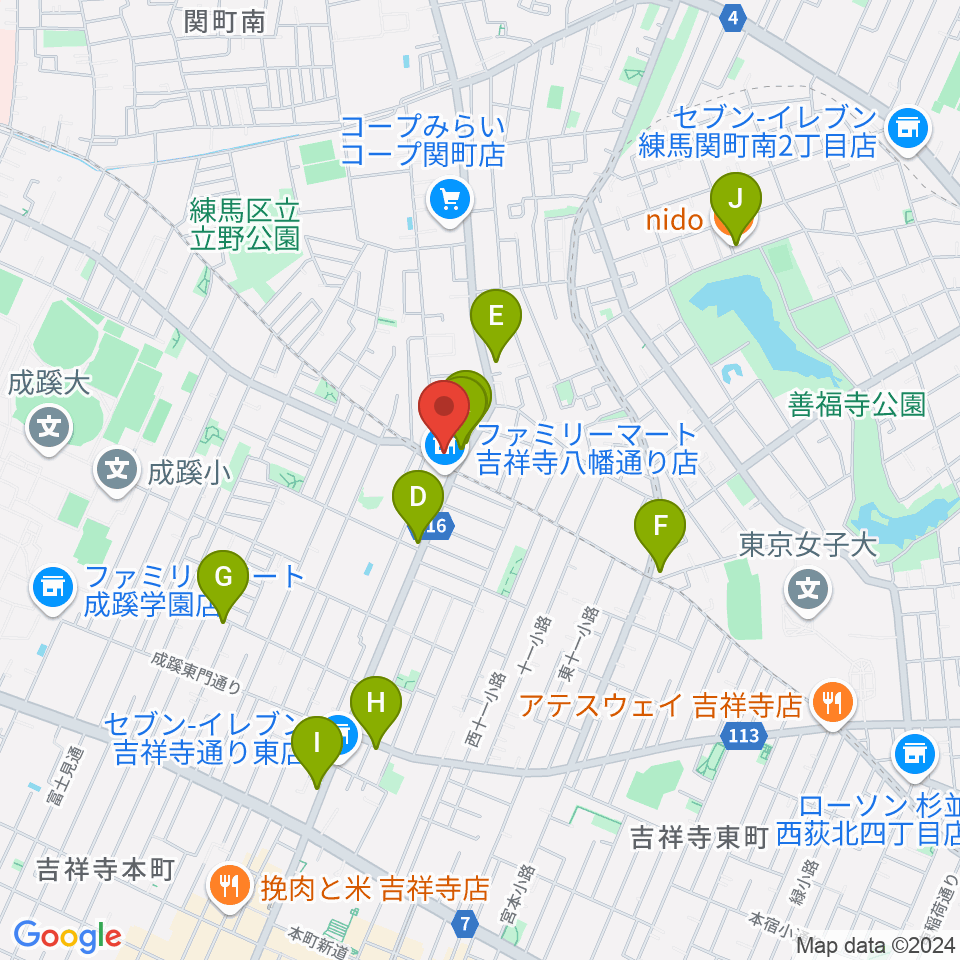 Recording Studio GOATEE周辺のカフェ一覧地図