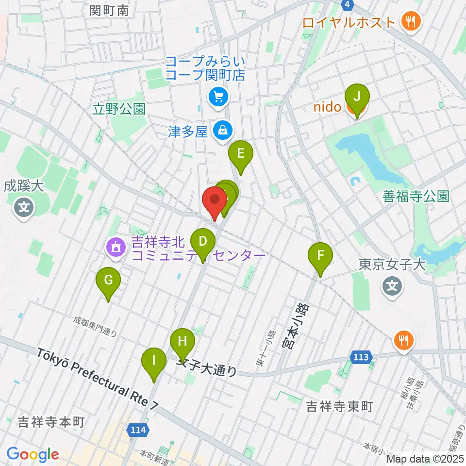 Recording Studio GOATEE周辺のカフェ一覧地図