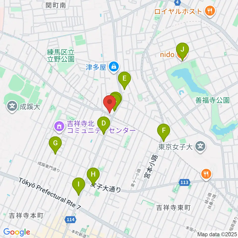 Recording Studio GOATEE周辺のカフェ一覧地図