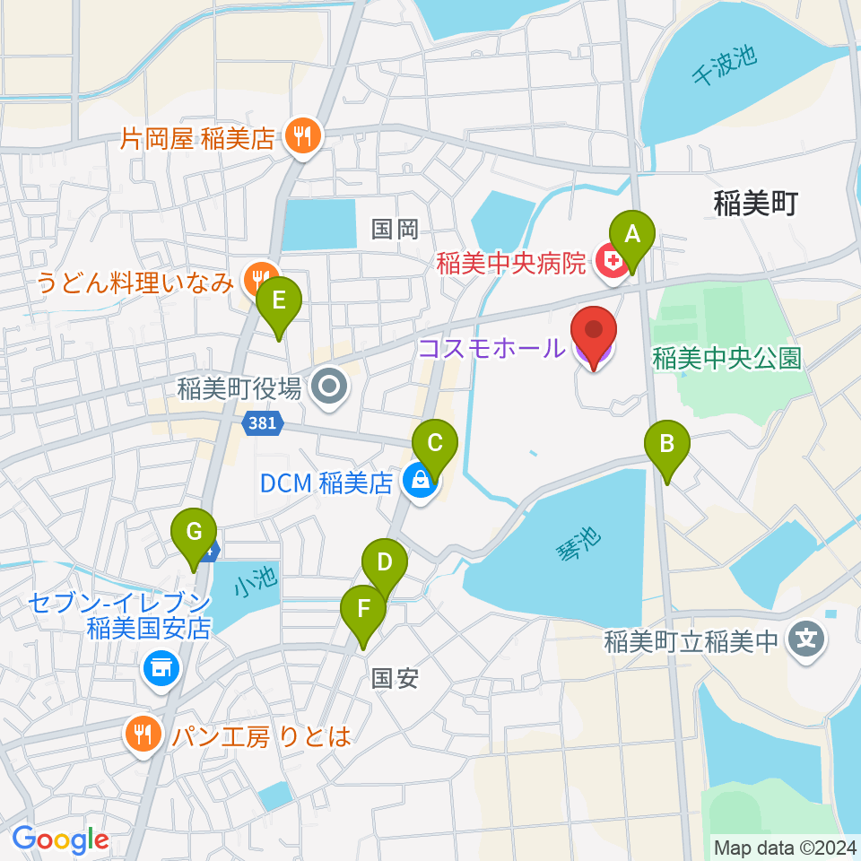 稲美町文化会館コスモホール周辺のカフェ一覧地図